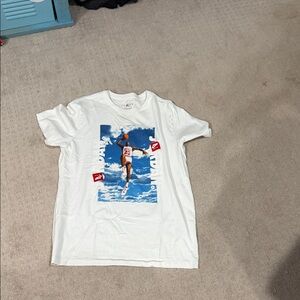 Jordan White T-Shirt with Red Logo